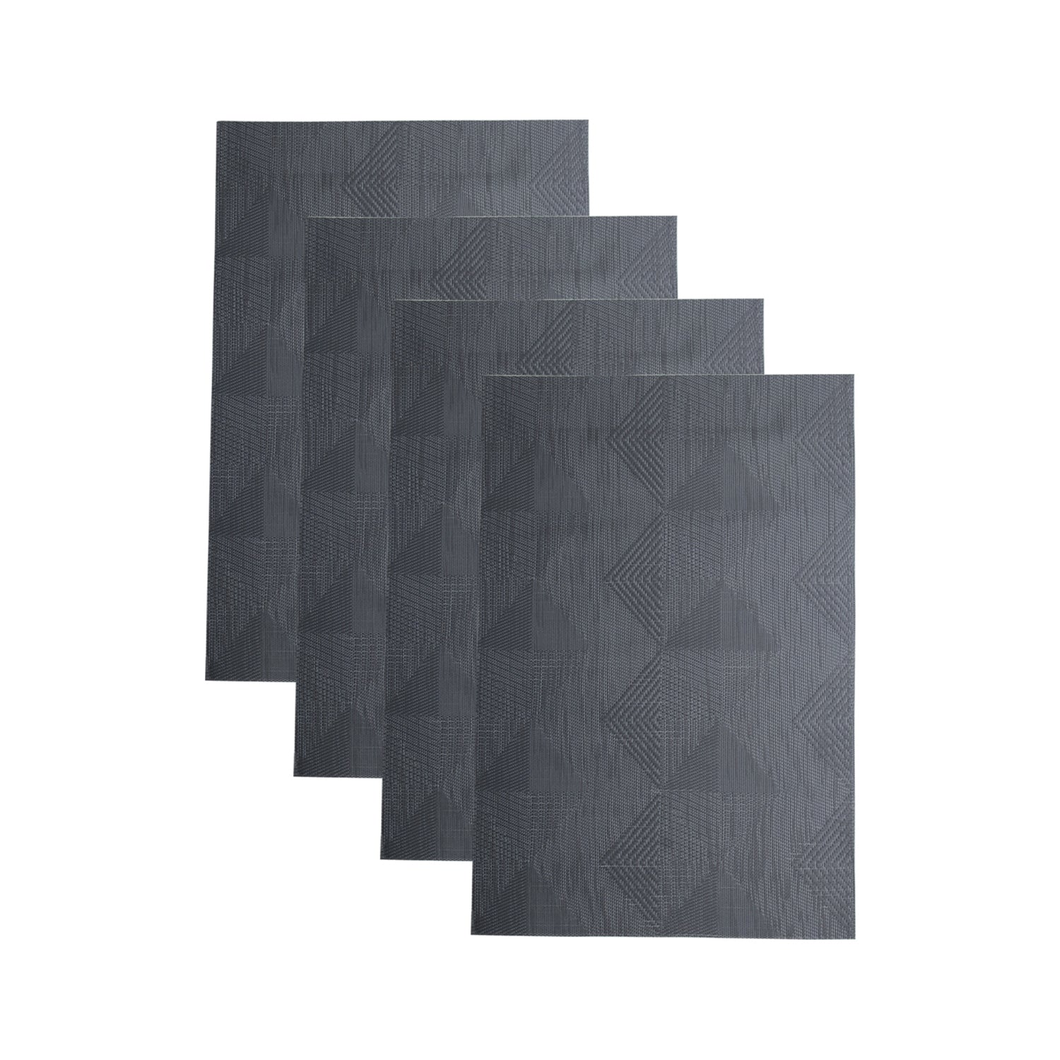 Stone Grey Floral Pattern - Placemat Mat Set Of 4