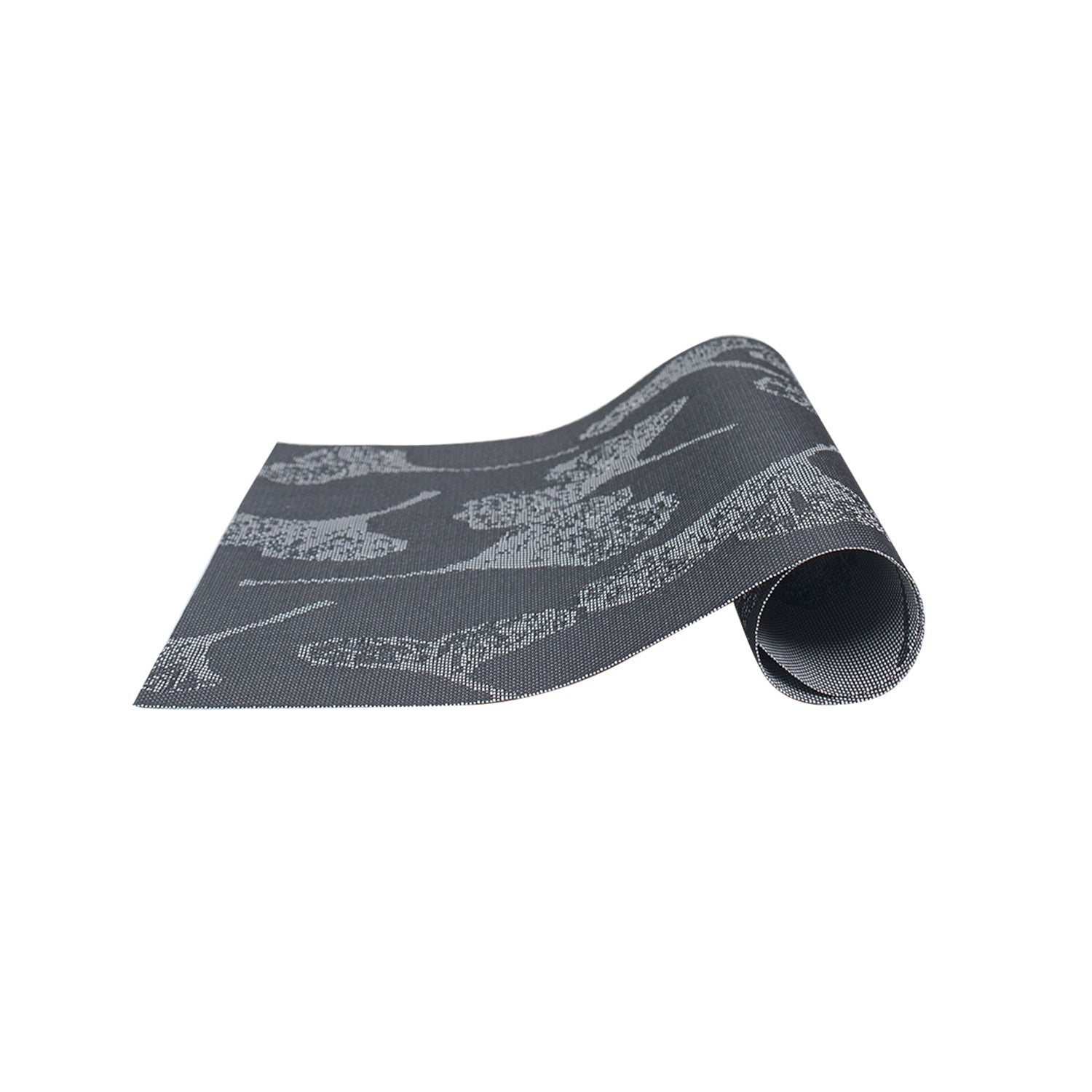 Black Floral Pattern - Placemat Mat Set Of 4