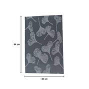 Black Floral Pattern - Placemat Mat Set Of 4