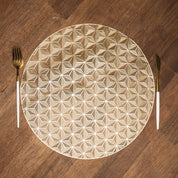 Golden Star Pattern - Placemat Mat Set Of 2