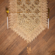 Golden Table Runner - Floral Pattern