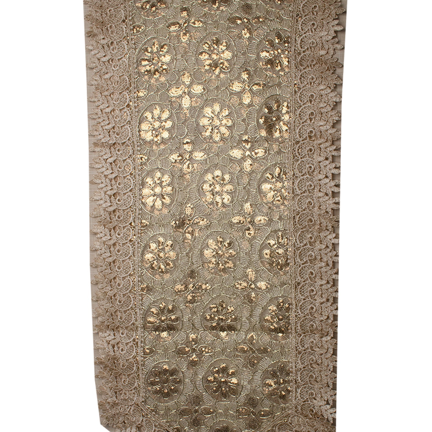 Golden Table Runner - Floral Pattern
