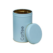 Coffee, Tea & Sugar - Metal Jar Set Of 3, Turquoise Color, 1450Ml