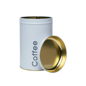 Coffee, Tea & Sugar - Metal Jar Set Of 3, White Color, 1450Ml