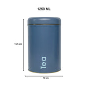Coffee, Tea & Sugar - Metal Jar Set Of 3, Grey Color, 1450Ml