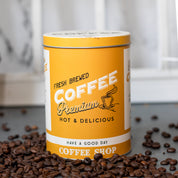 Metal Coffee Jar - Yellow, 1000Ml