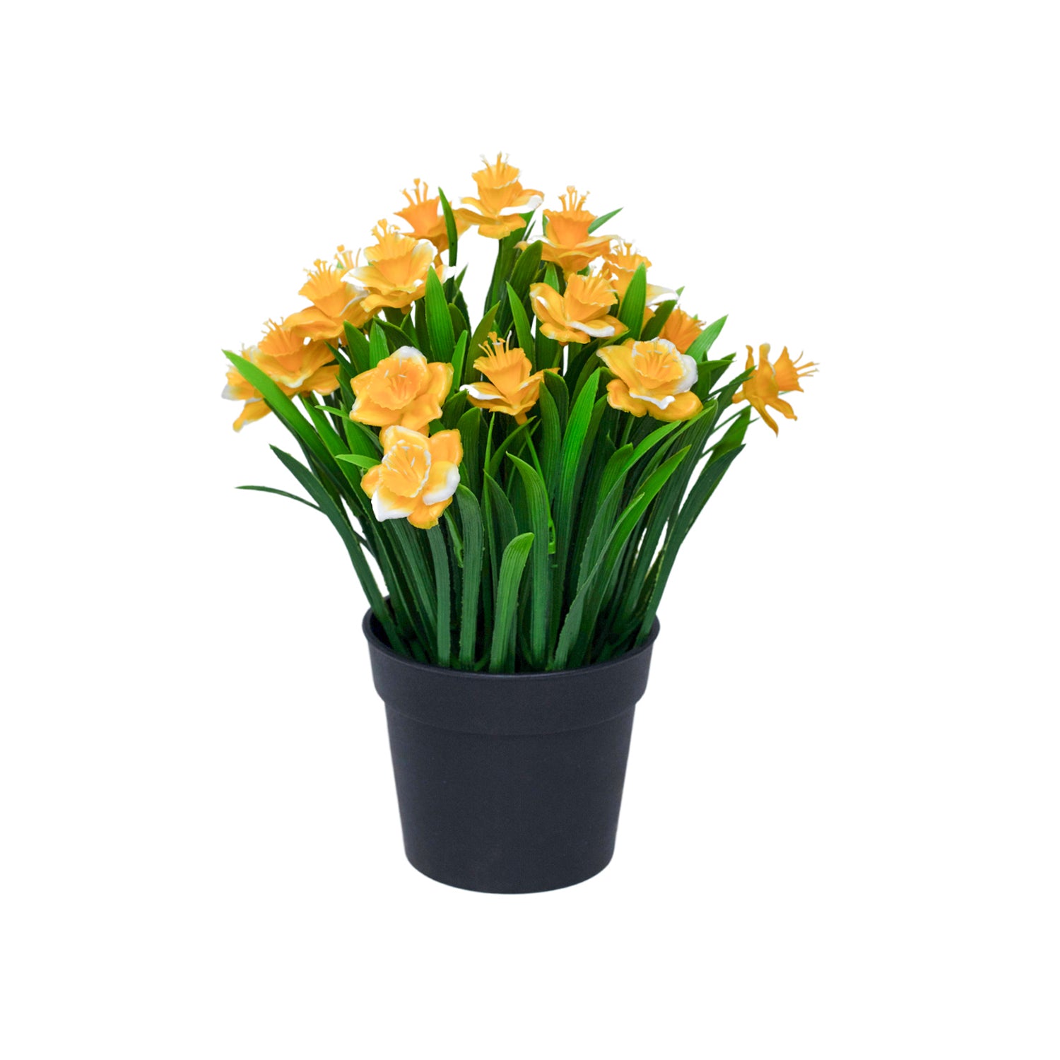 Yellow Artificial Flower With Pot