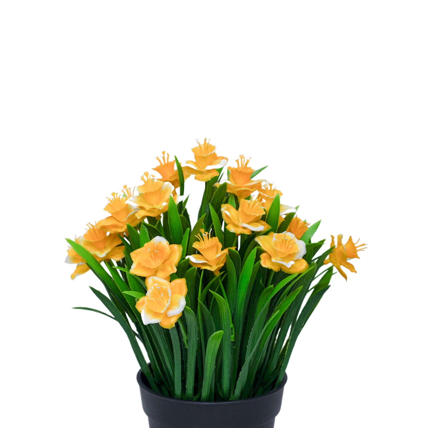 Yellow Artificial Flower With Pot