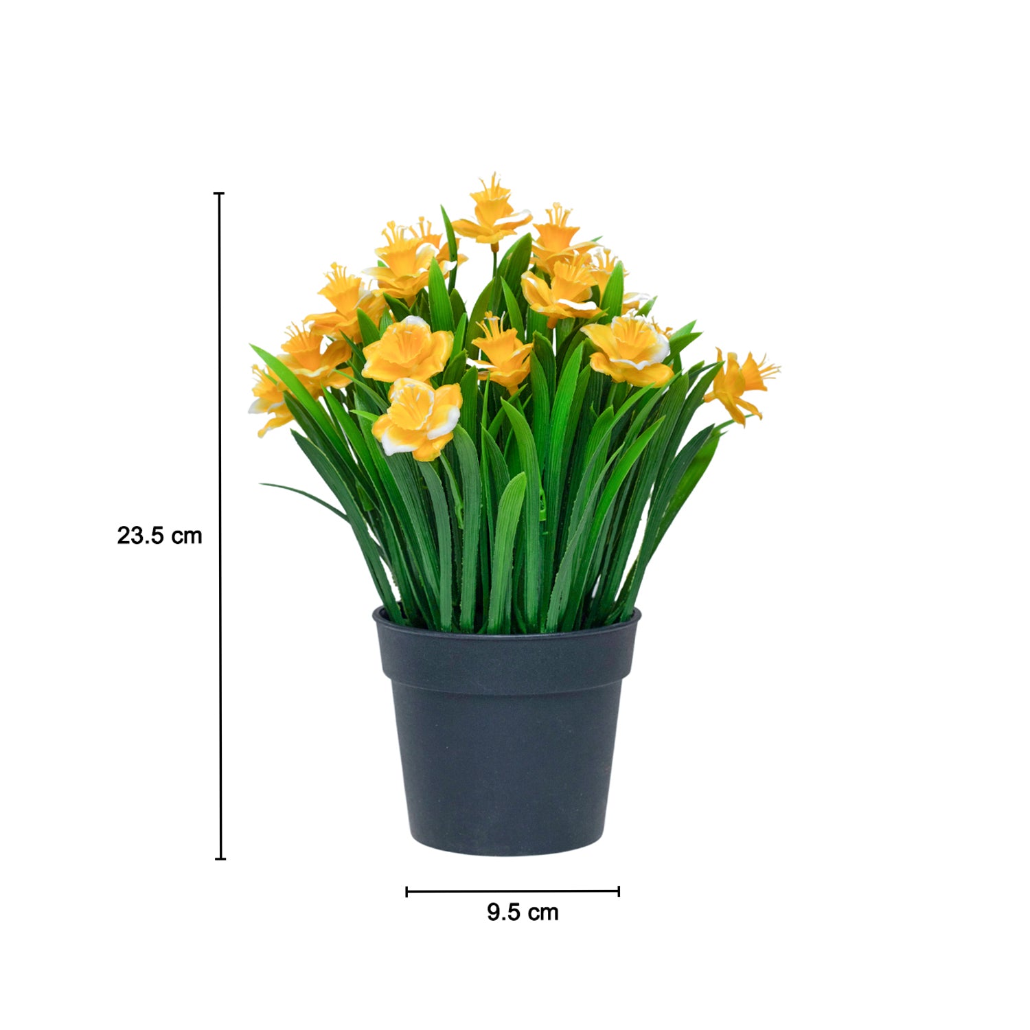 Yellow Artificial Flower With Pot