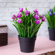 Lavender Artificial Flower With Pot