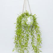 Artificial Greenery Hanging Plant With White Pot -For Home Décor