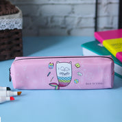 Pink Pencil Pouch - Fish Print