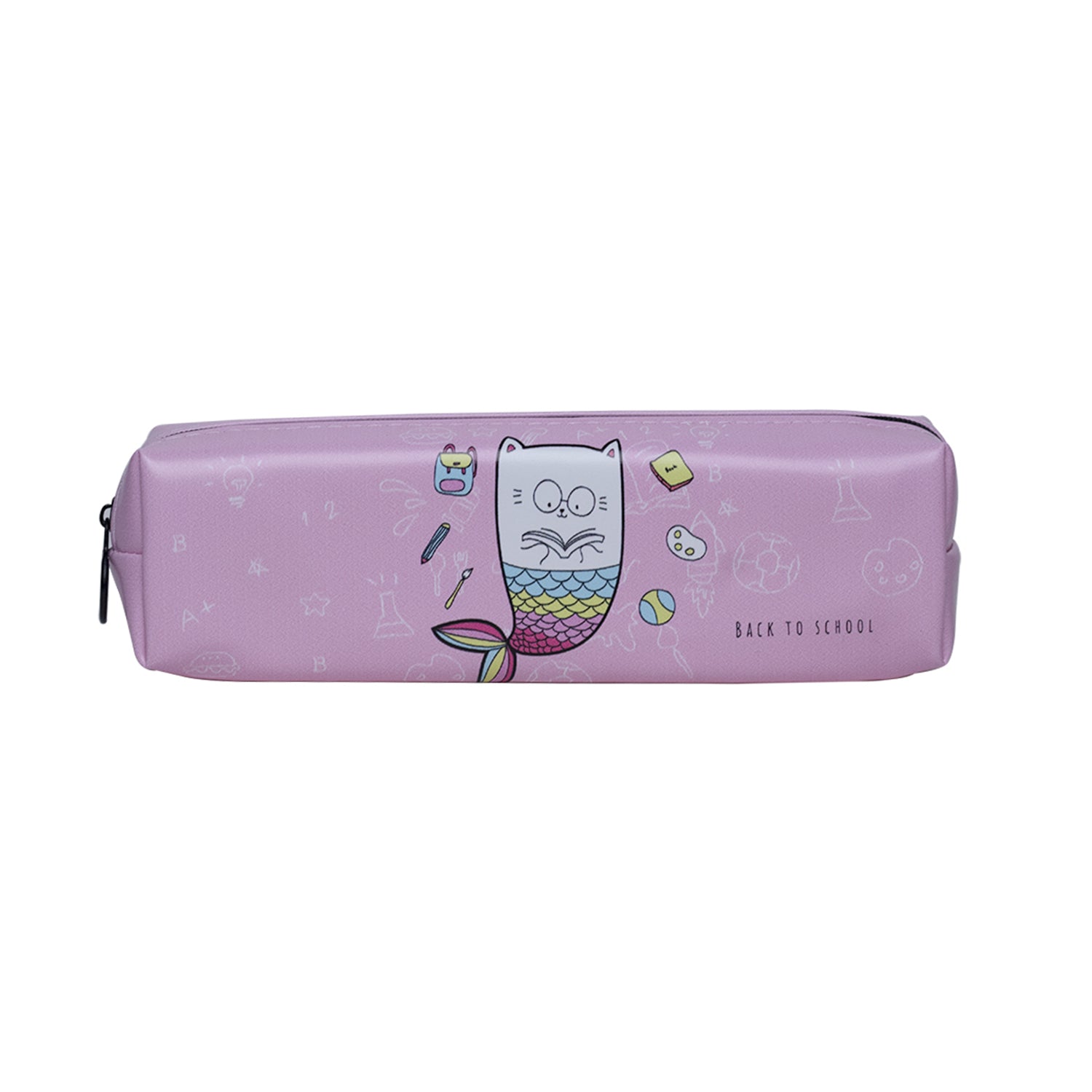 Pink Pencil Pouch - Fish Print