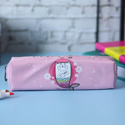 Pink Pencil Bag Pouch - Fish Print