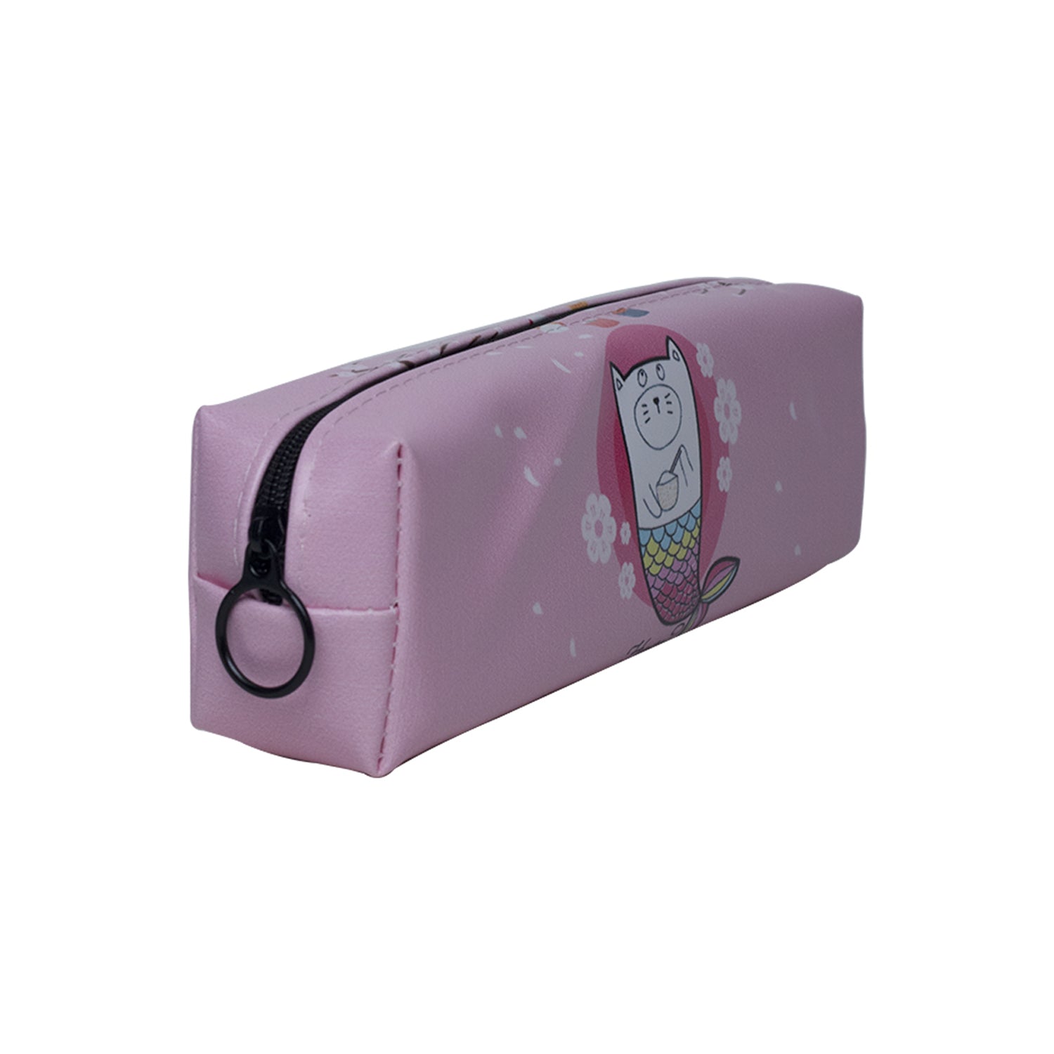 Pink Pencil Bag Pouch - Fish Print