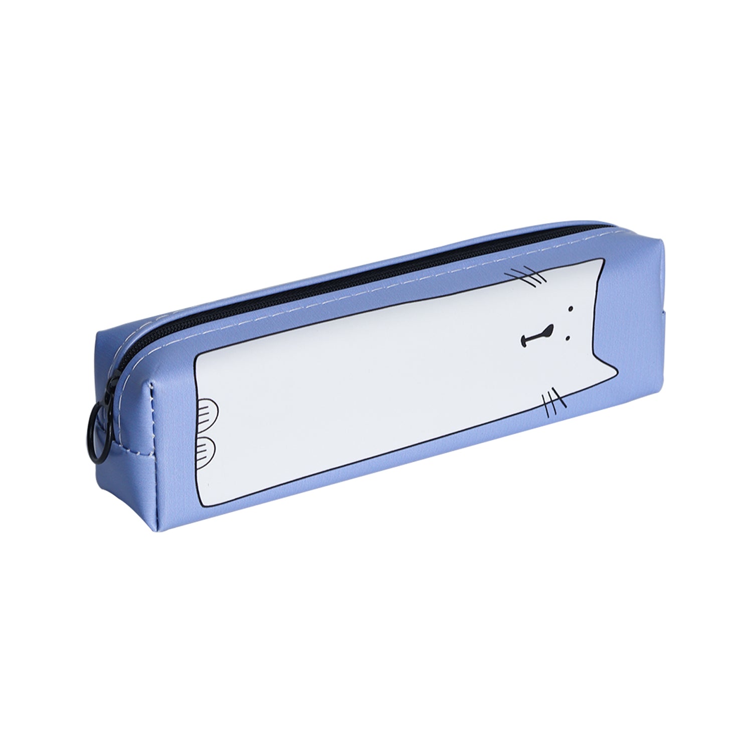 Sky Blue Pencil Pouch - Cat Print