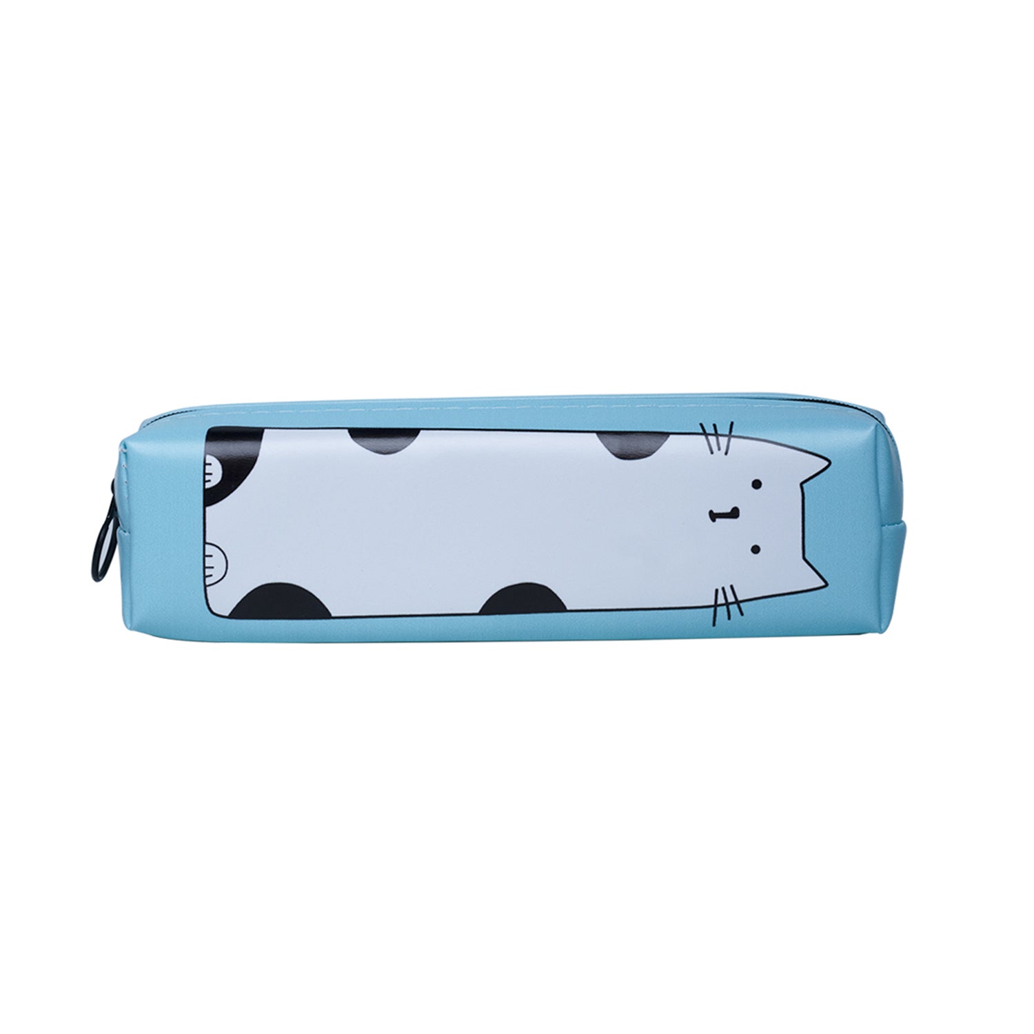 Turquoise Pencil Pouch - Cat Print