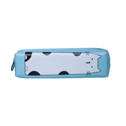 Turquoise Pencil Pouch - Cat Print