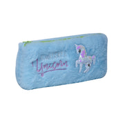 Sky Blue Pencil Pouch - Fur