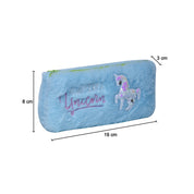 Sky Blue Pencil Pouch - Fur