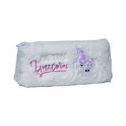 White Pencil Pouch - Fur
