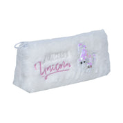 White Pencil Pouch - Fur