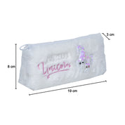 White Pencil Pouch - Fur