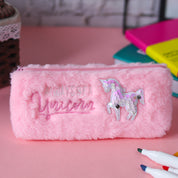 Light Pink Pencil Pouch - Fur