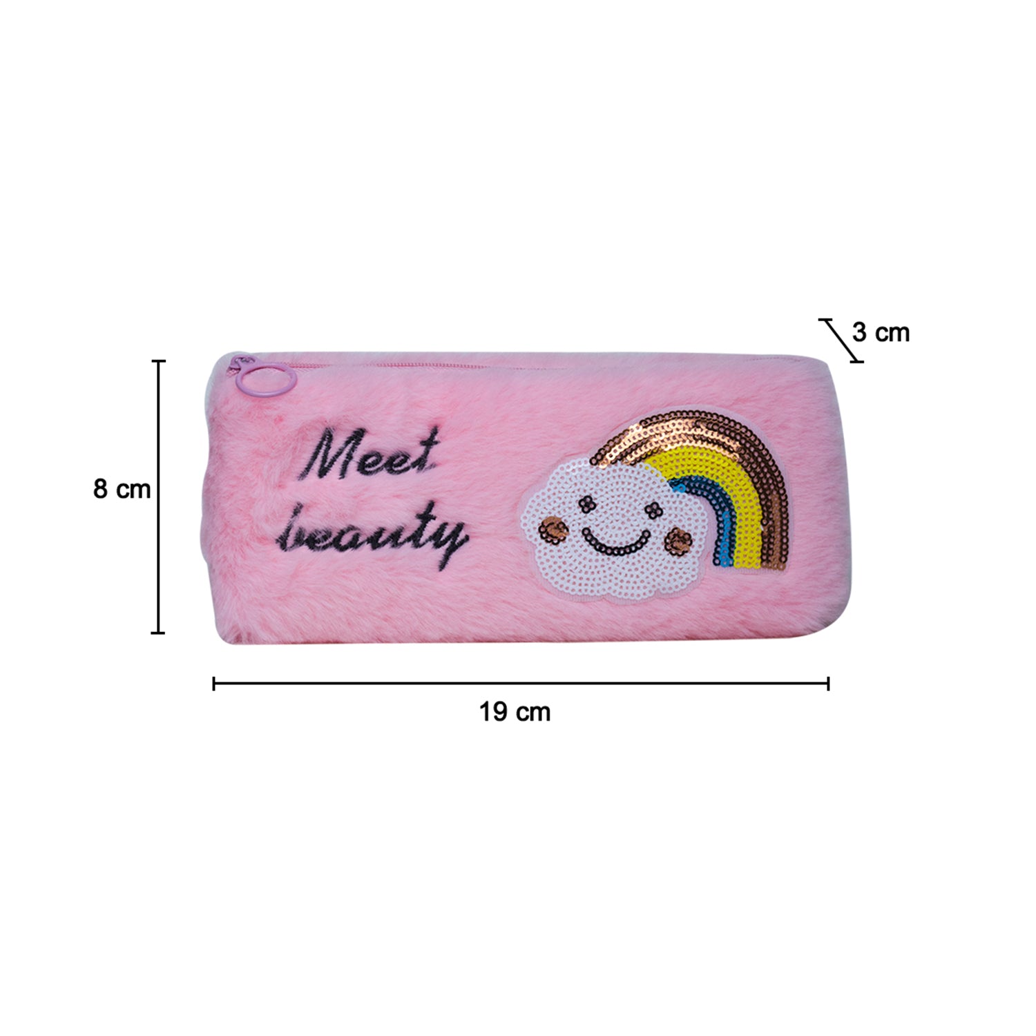 Light Pink Pencil Pouch - Fur
