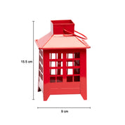 VON CASA Metal Candle Lantern - Red