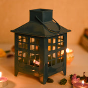 VON CASA Metal Candle Lantern - Blue
