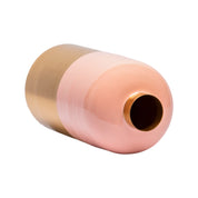 Decorative Enamel Vase - Golden & Pink