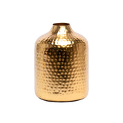 Decorative Hammered Vase  -Golden & Cylinder Shape