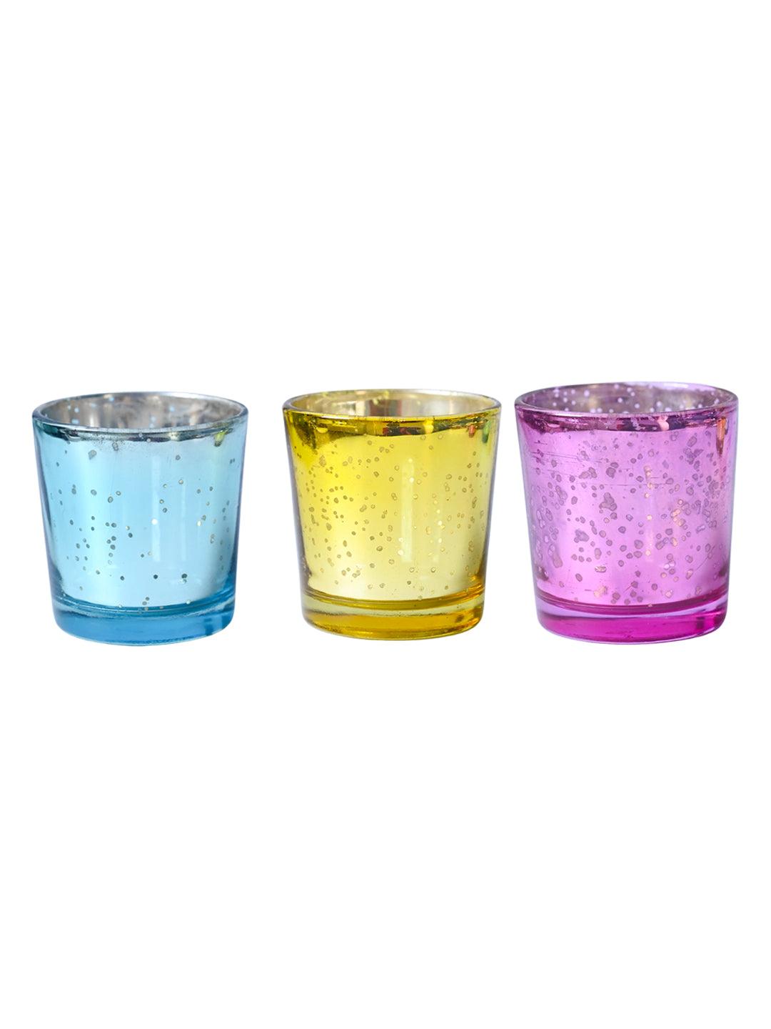 3 Lotus Mercury Votive Candle Holder for Table - MARKET99