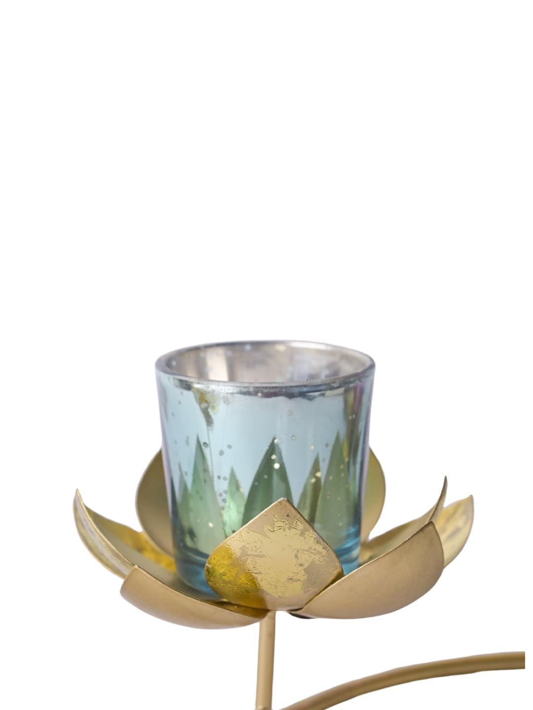 3 Lotus Mercury Votive Candle Holder for Table - MARKET99