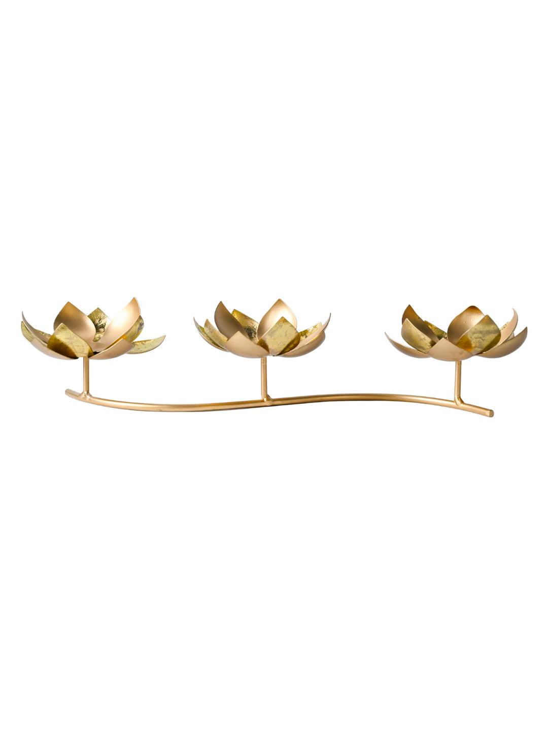 3 Lotus Mercury Votive Candle Holder for Table - MARKET99