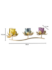 3 Lotus Mercury Votive Candle Holder for Table - MARKET99