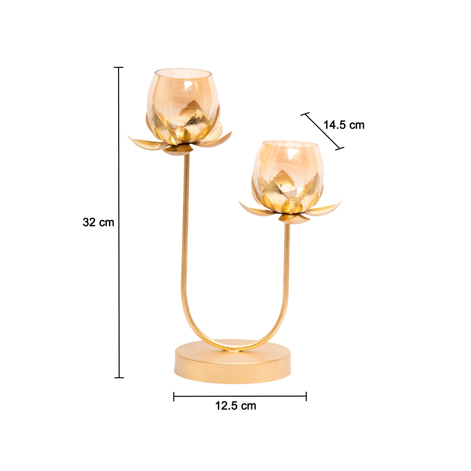 2 Lotus Mercury Votive Candle Holder for Table