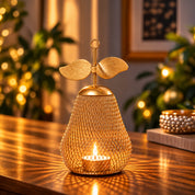 Pear T- Lite Holder - Golden & Metal