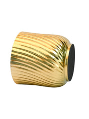 Ribbed Metal Vase - Golden - MARKET99