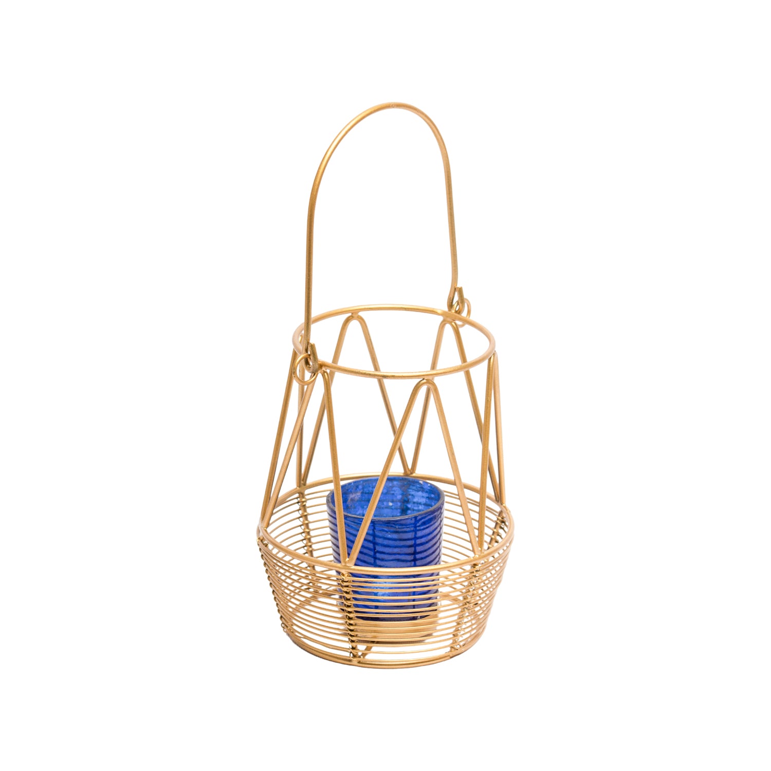 Golden Woven Wire T-Lite Holder