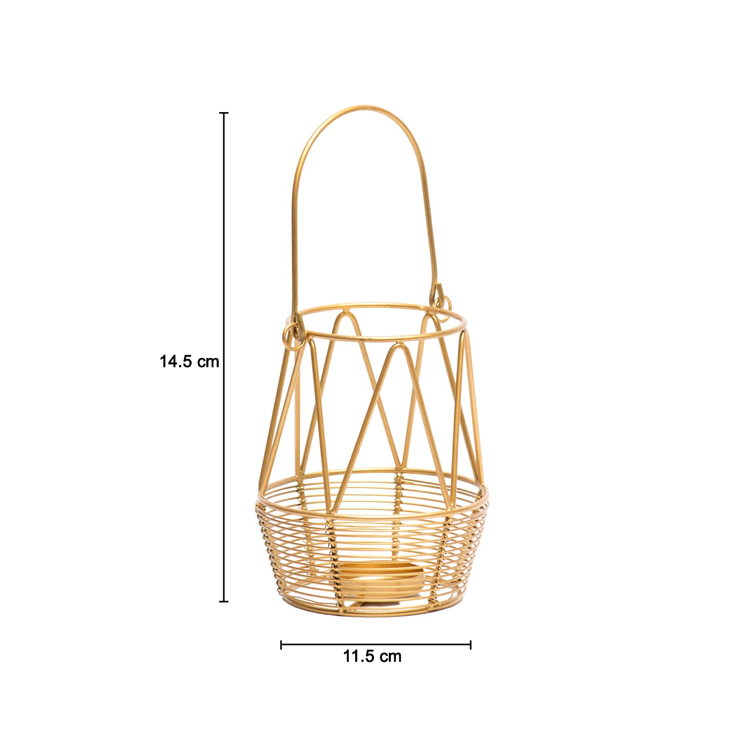 Golden Woven Wire T-Lite Holder