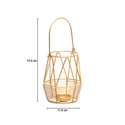 Golden Woven Wire T-Lite Holder