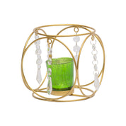 Golden Crystal Hanging T-Lite Holder