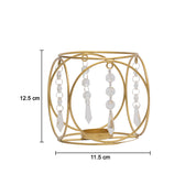Golden Crystal Hanging T-Lite Holder
