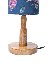 Wooden Table Lamp With Multi Floral Print Shade - MARKET99