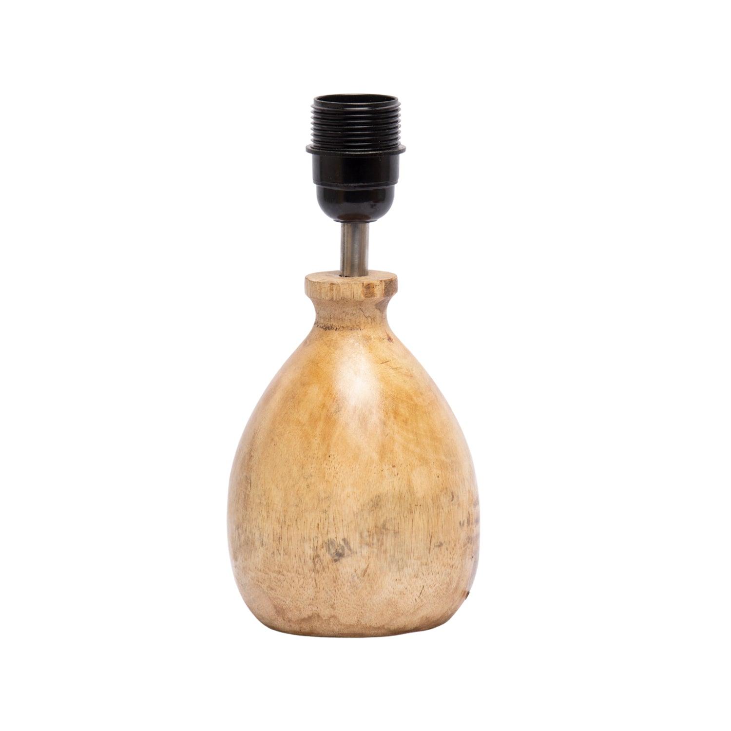 Wooden Table Lamp With Yellow Floral Shade