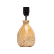 Wooden Table Lamp With Yellow Floral Shade