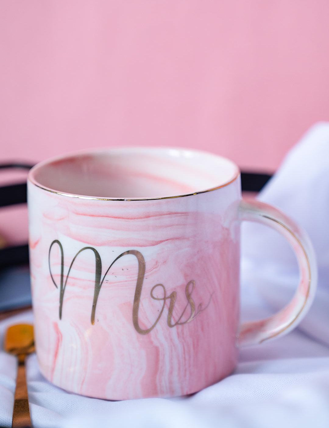 Marble Texture Pink Mr. Coffee Mug 350 ml - MARKET99