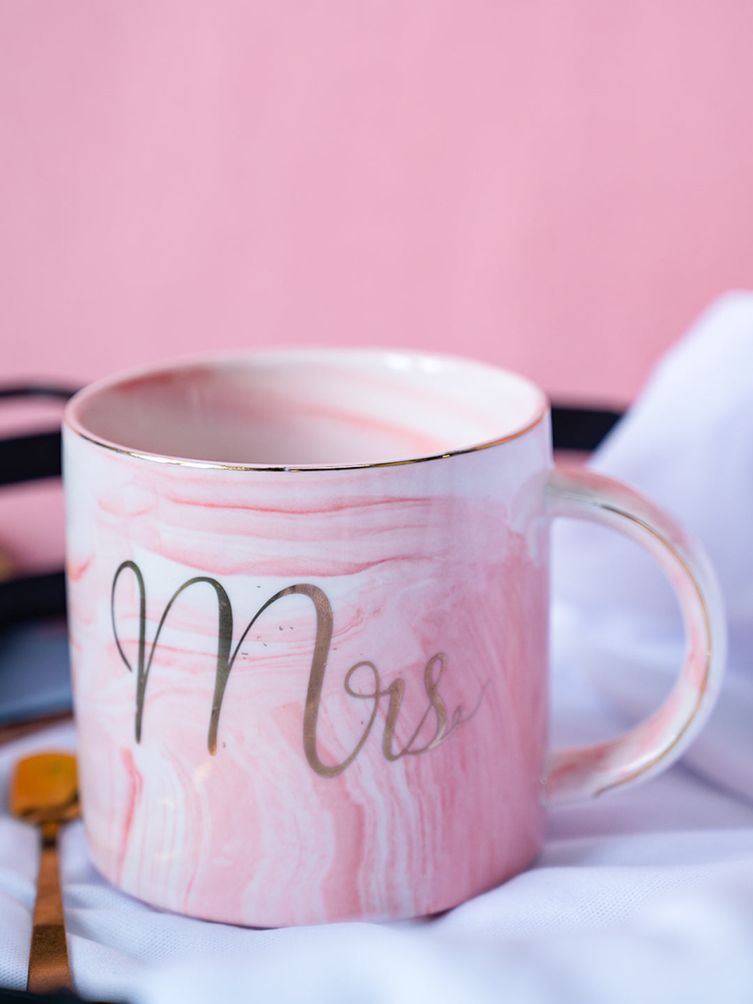 Marble Texture Pink Mr. Coffee Mug 350 ml